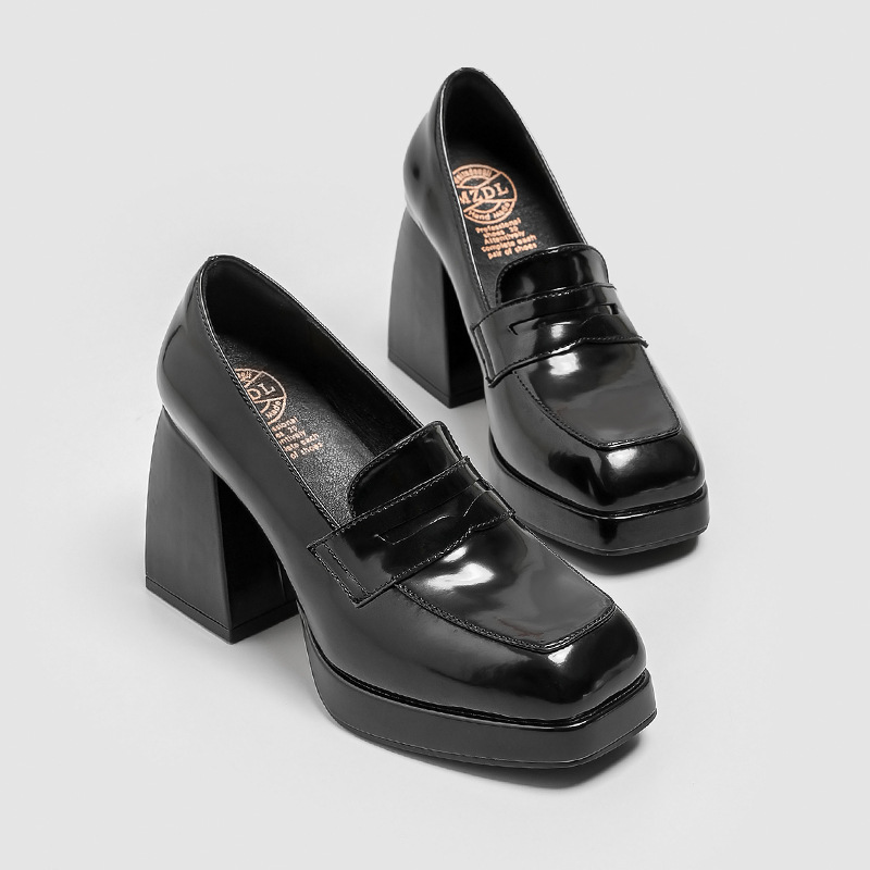 Womens Ezzey Block Heel Platform Loafers  |  Pumps And Heels Pumps And Heels Pumps And Heels